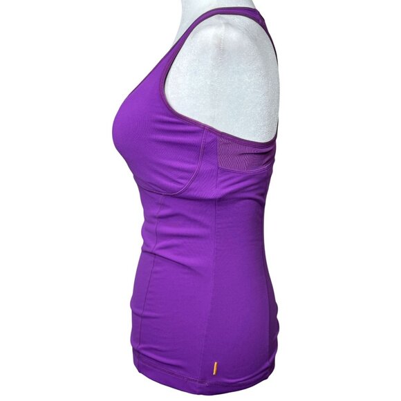 Lucy Size S Womens Purple Racerback Tank Top Breathable & Stretch Fabric - Picture 3 of 11